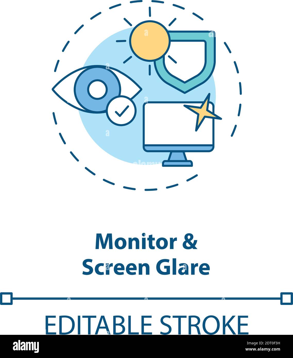 Monitor and screen glare concept icon Stock Vector Image & Art Alamy