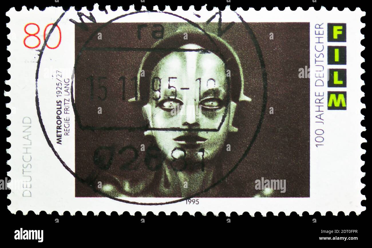MOSCOW, RUSSIA - FEBRUARY 21, 2019: A stamp printed in Germany, Federal ...
