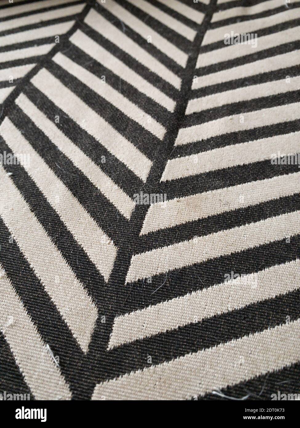 A vertical shot of a black and white striped carpet Stock Photo Alamy