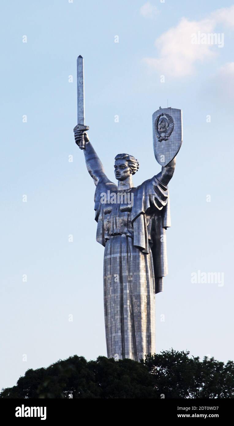 Monumental statue of the "Mother Motherland" in Kiev, sculpture built