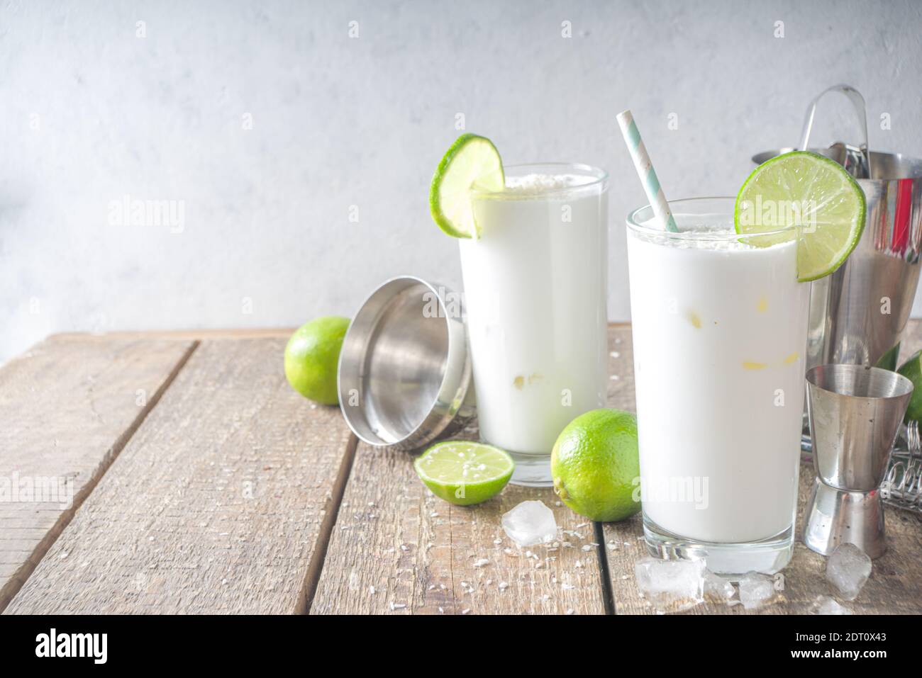 Coconut Lime French Soda, Brazilian white Lemonade, coconut mojito