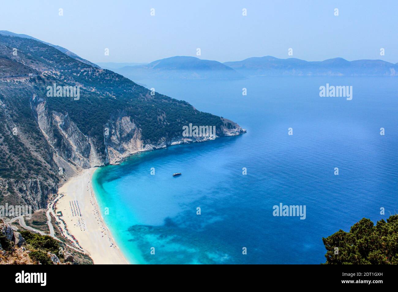 Beautiful View of Myrtos Beach in Kefalonia Stock Photo