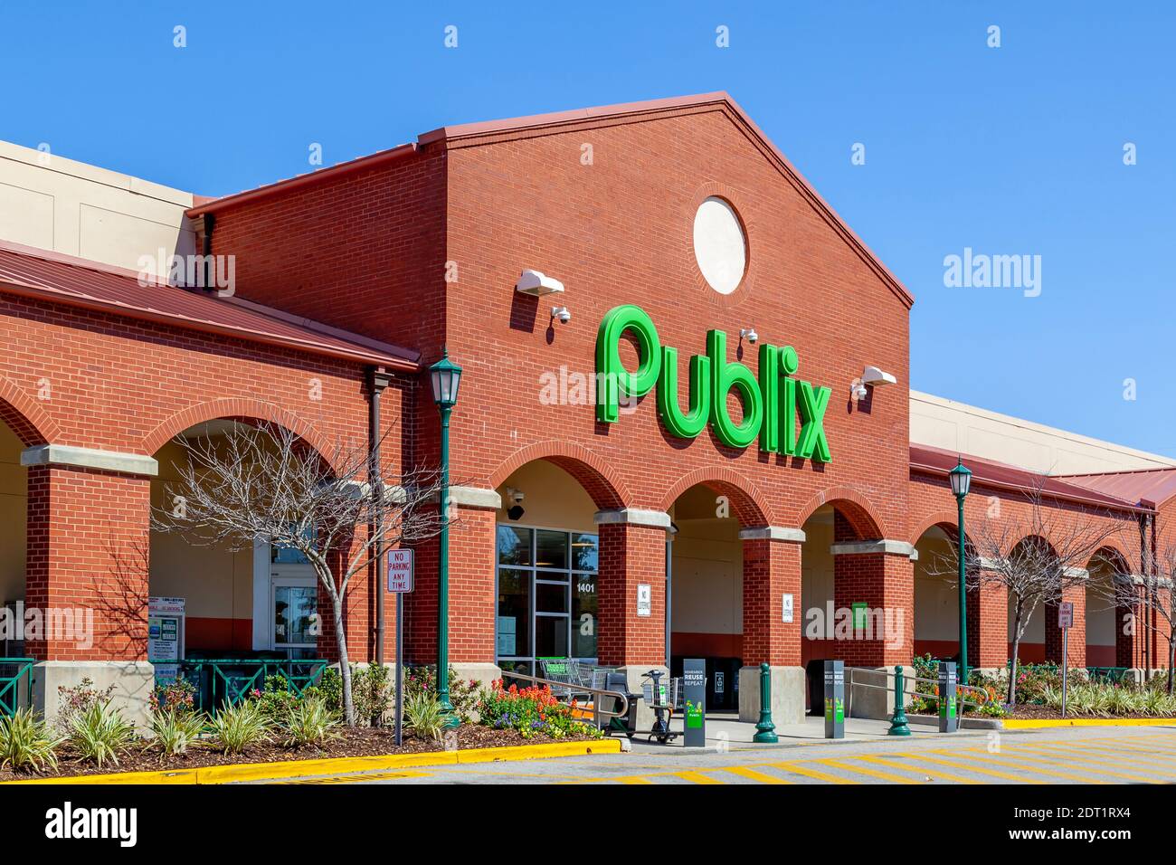 Exterior view of one Publix Super Markets. Stock Photo