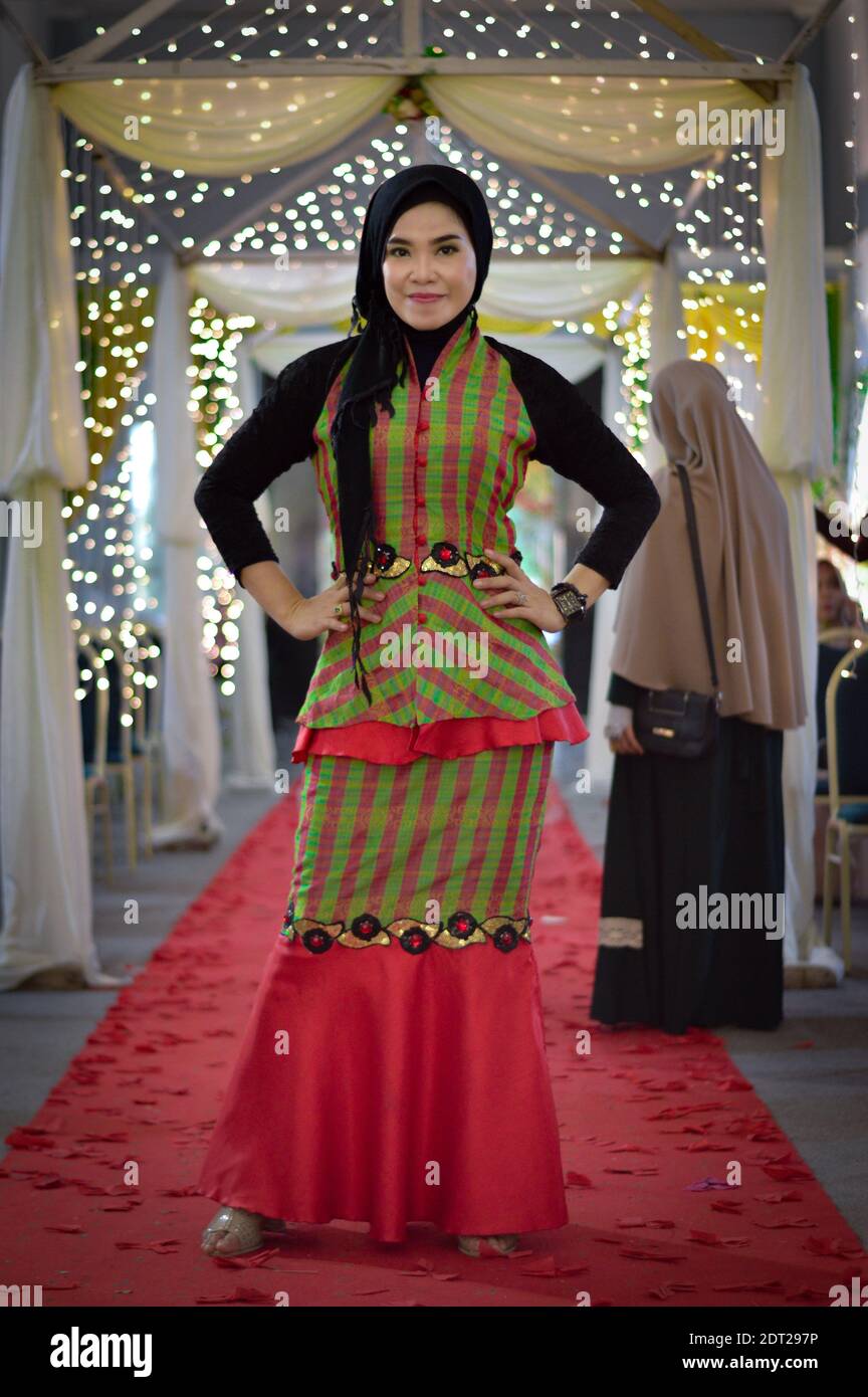 Portrait Of Woman In Traditional Clothing Standing At Party Stock Photo ...