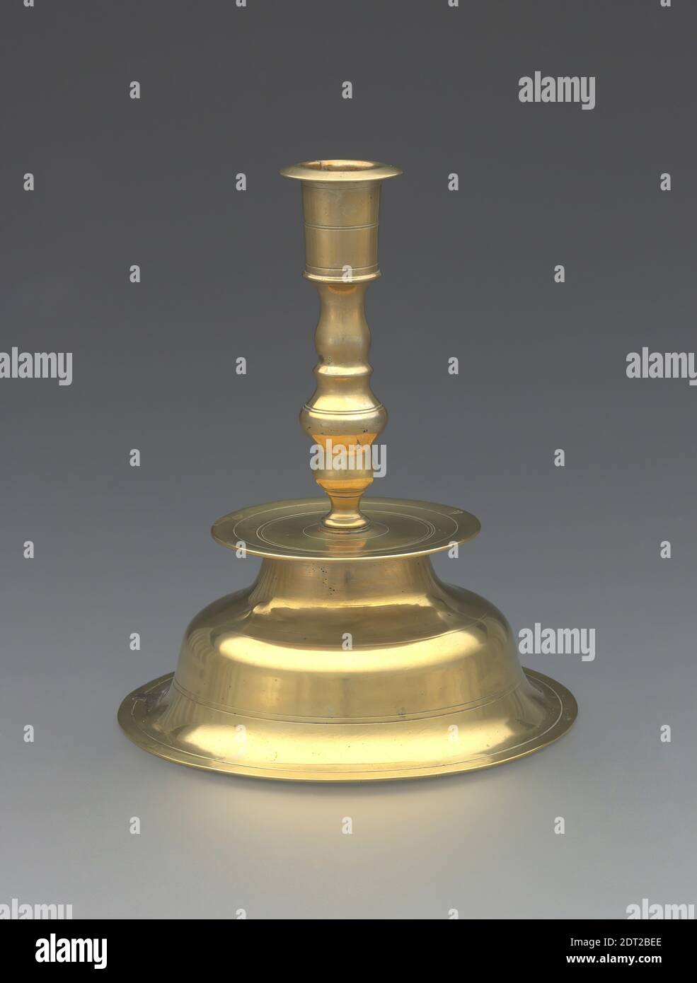 Candlestick, Brass, 5 1/2 in. (14 cm), Made in Nuremburg, Germany