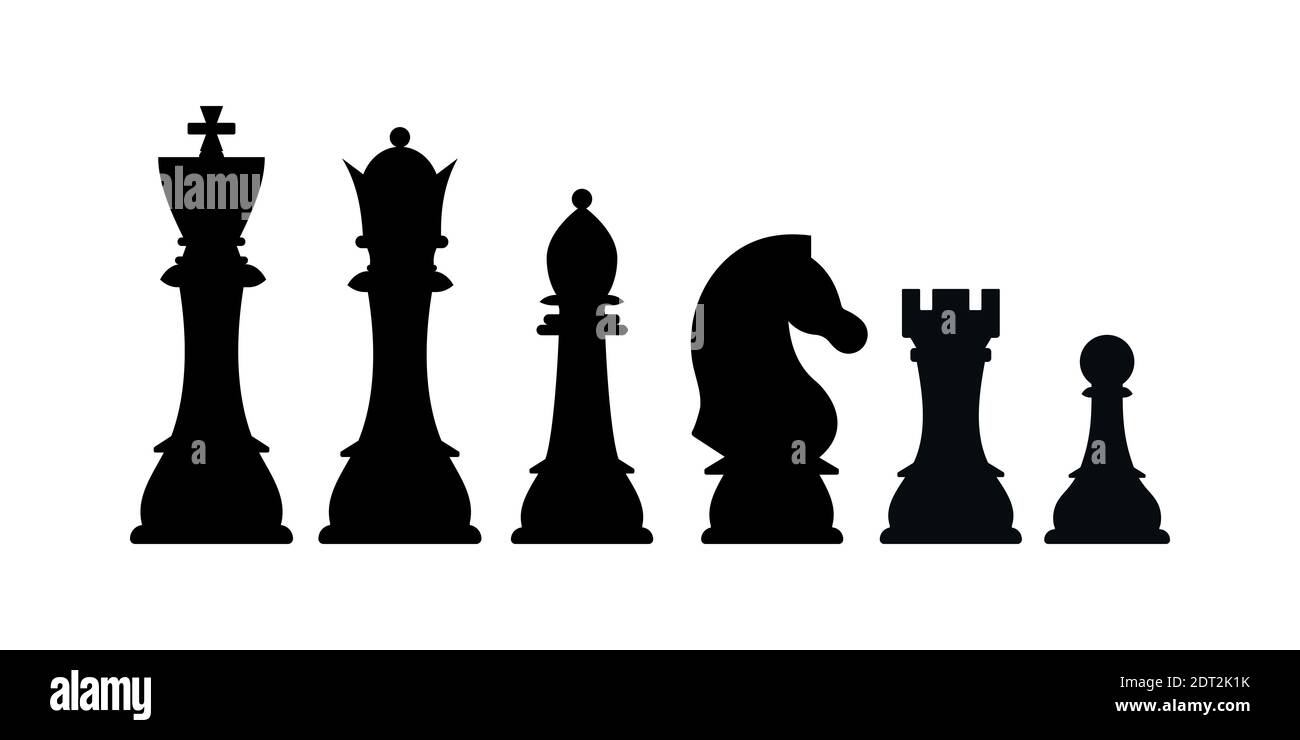 Chess Board with Piece Setup Flat Clip Art. Vector Illustration of Pawn,  Knight, Queen, Bishop, Horse, Rook Stock Vector - Illustration of knight,  concept: 193273942