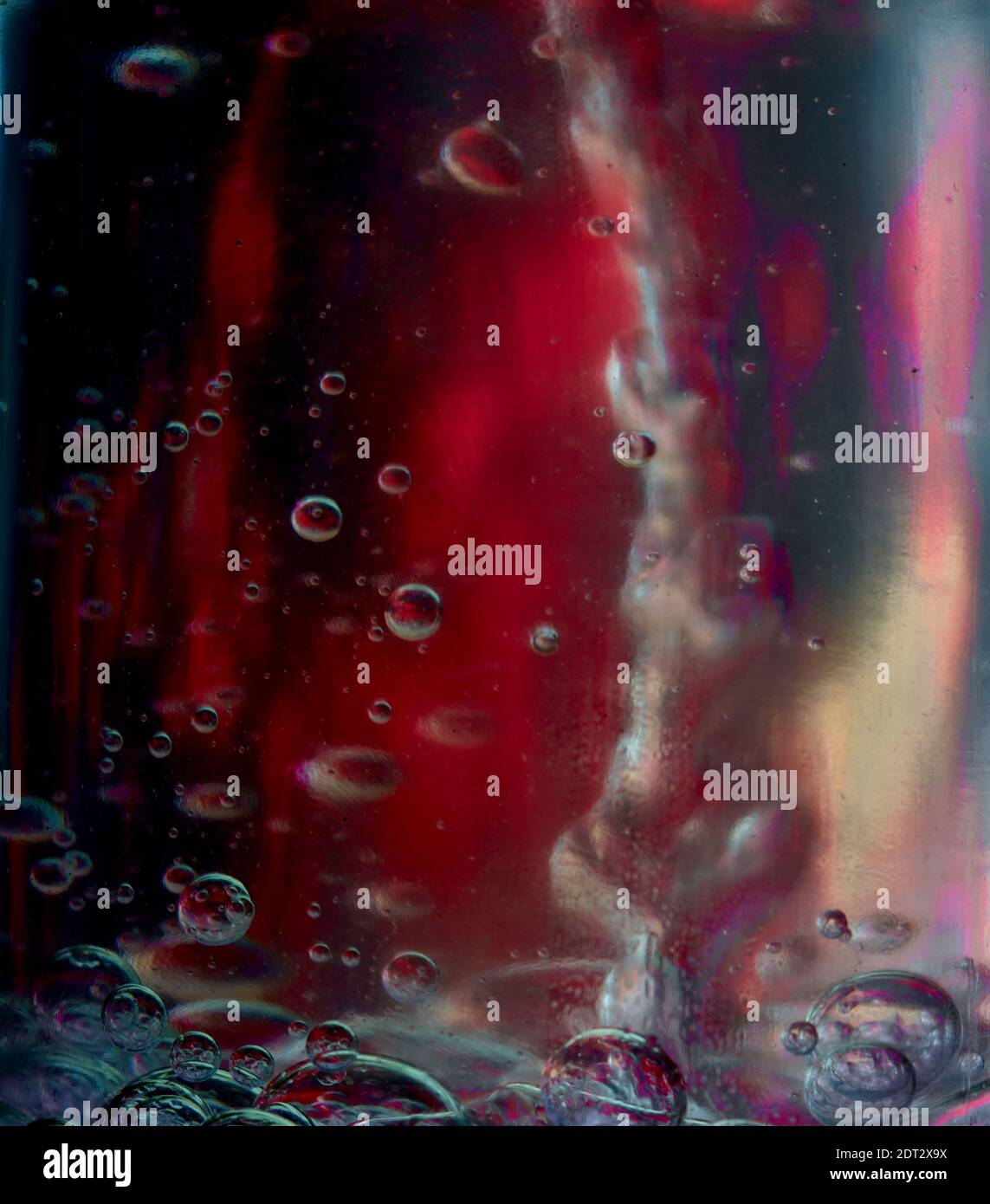 Brightly coloured abstract with bubbles caused by a chemical reaction Stock Photo Alamy