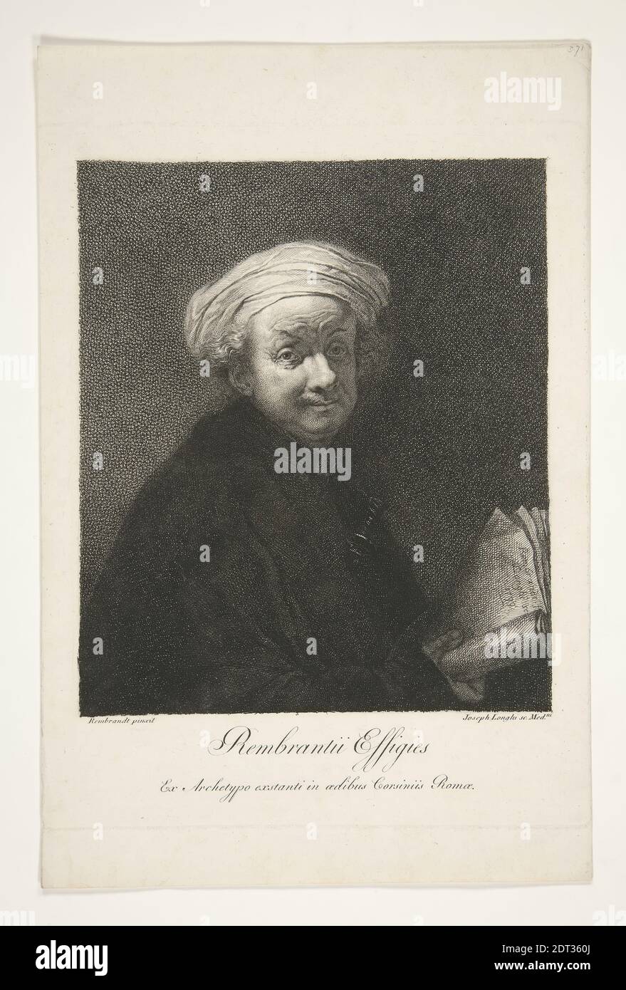 Artist: Giuseppe Longhi, Italian, 1766–1831, Rembrandt ii Effigies