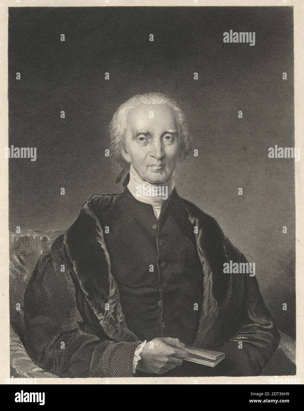 Artist: James B. Longacre, American, 1794–1869, After: Chester Harding, American, 1792–1866, Portrait of Charles Carroll (1737-1832), Engraving, 43.8 × 33 cm (17 1/4 × 13 in.), Made in United States, American, 19th century, Works on Paper - Prints Stock Photo