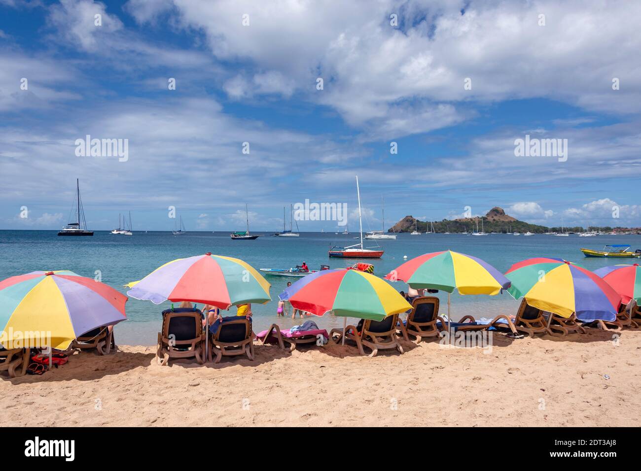 Beach view, Reduit Beach, Rodney Bay, Gros Islet Quarter, Saint Lucia, Lesser Antilles