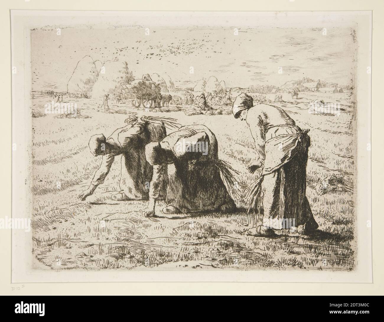 Artist: Jean-François Millet, French, 1814–1875, Les Glaneuses (The  Gleaners), Etching with chine collé, 19.2 × 25.2 cm (7 9/16 × 9 15/16 in.),  Made in France, French, 19th century, Works on Paper - Prints Stock Photo -  Alamy