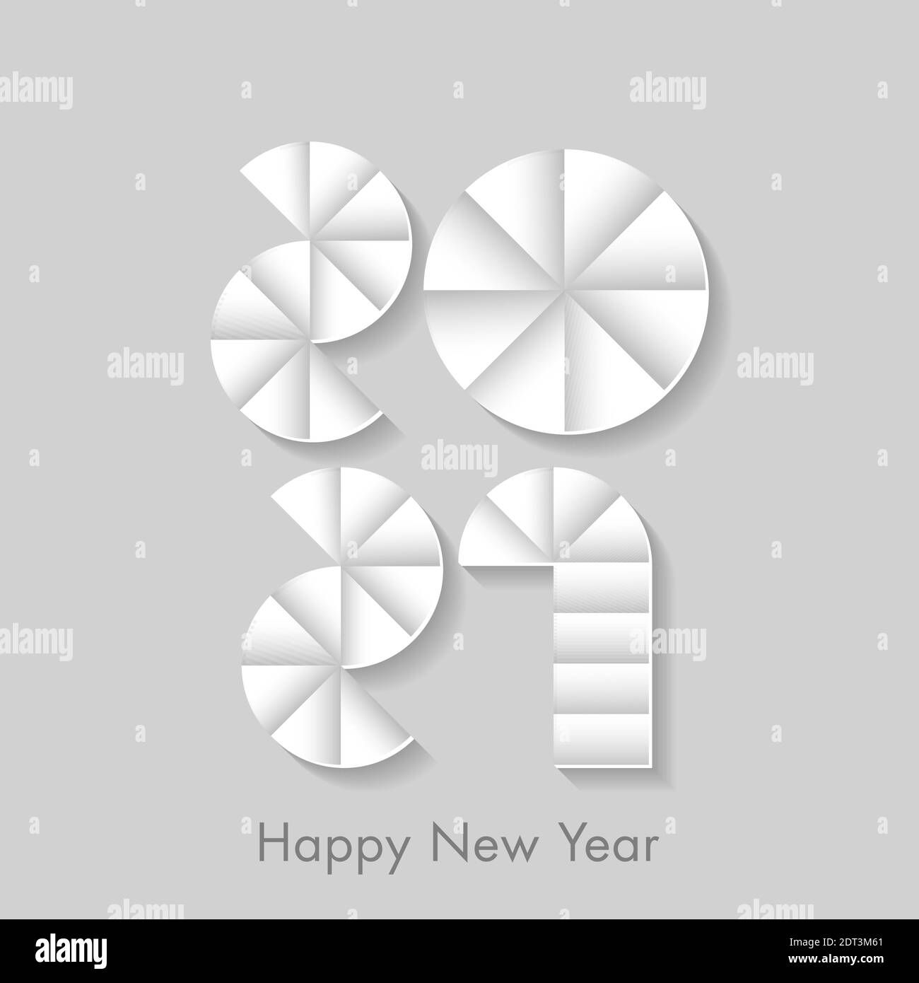 Happy new year 2021 Text Design vector. Stock Vector