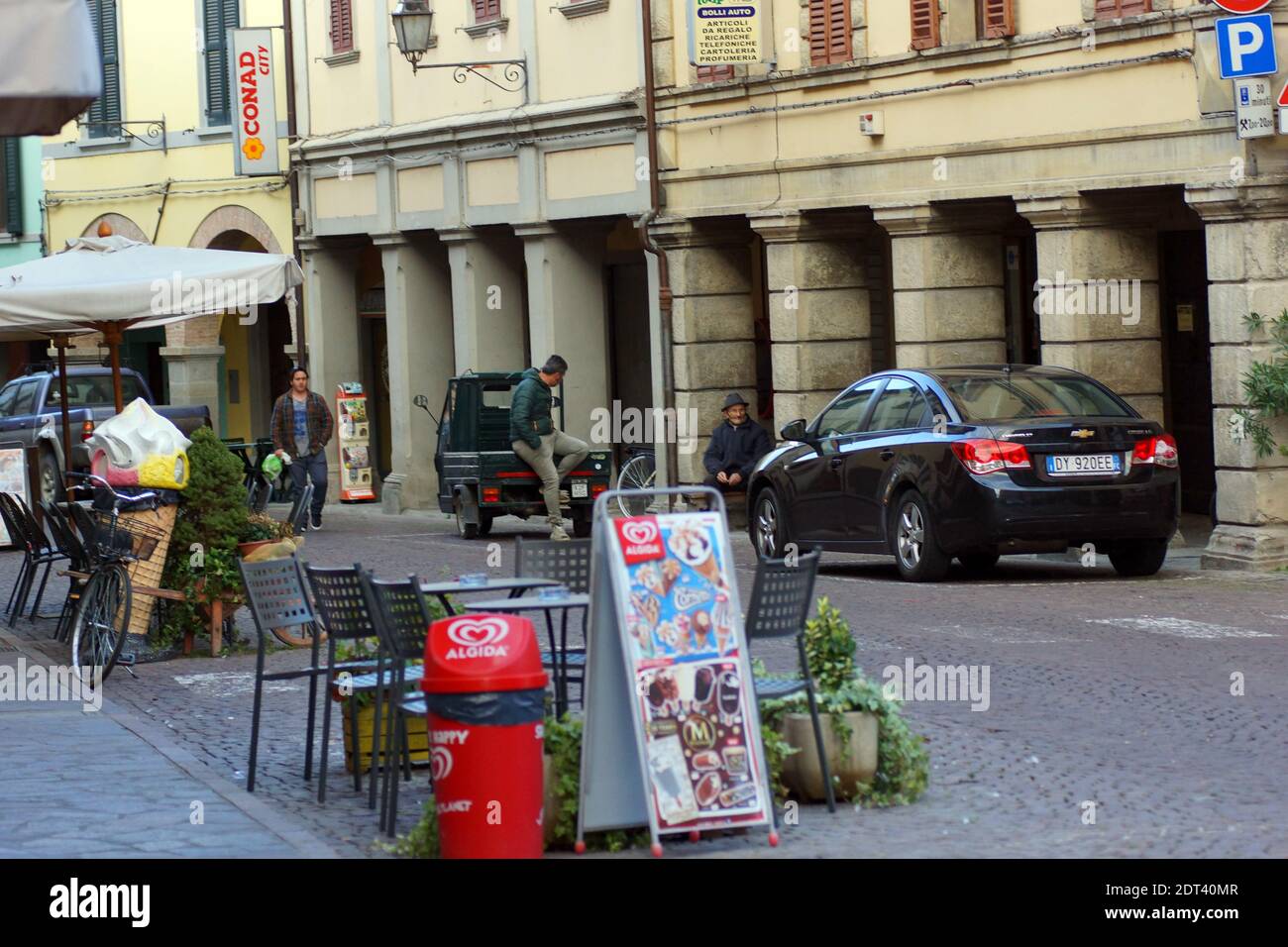 The historic center of Galeata. Emilia-Romagna, Forlì-Cesena, Italy Stock Photo