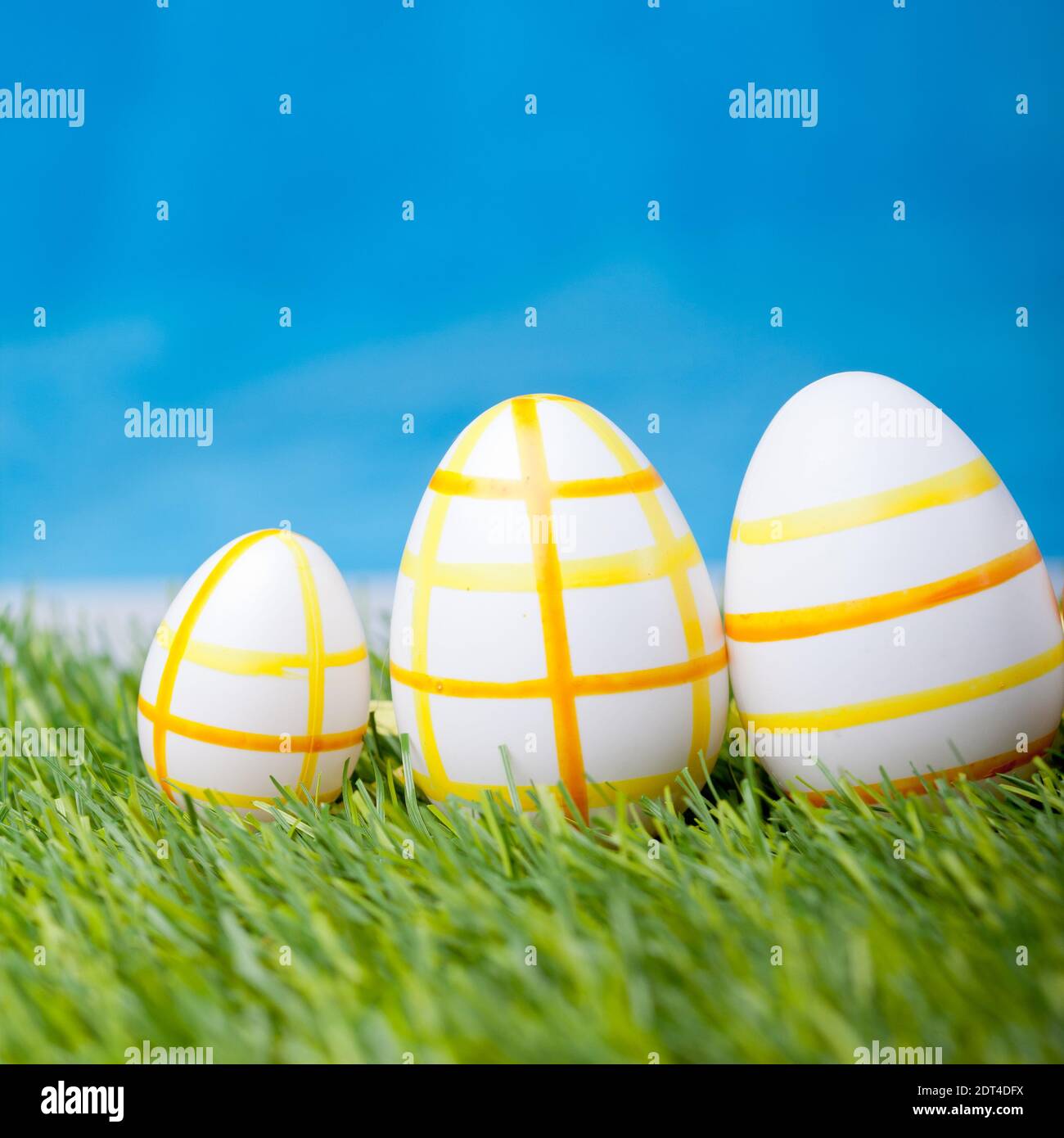 easter eggs in green grass Stock Photo - Alamy