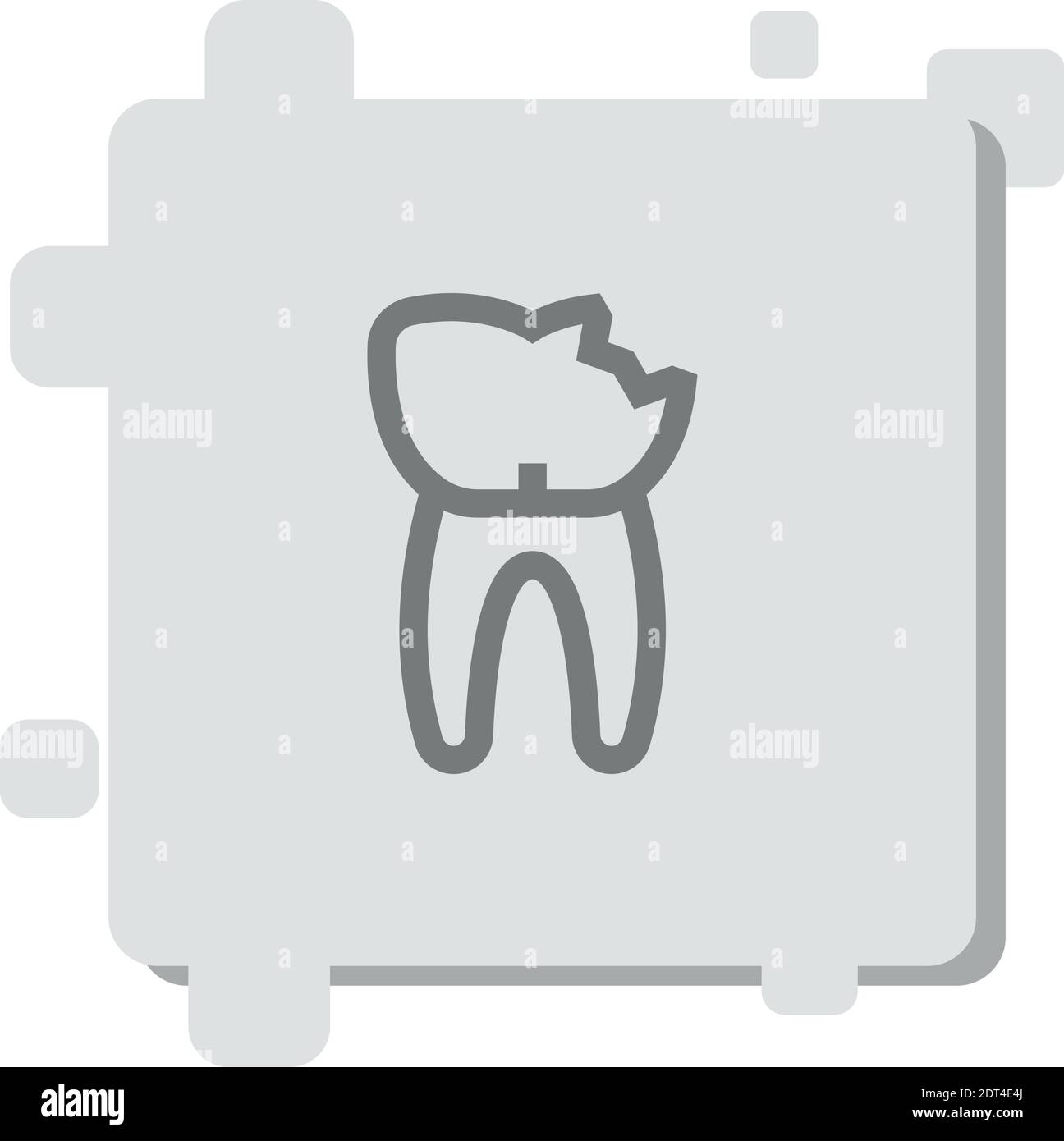 broken tooth vector icon modern simple vector illustration Stock Vector