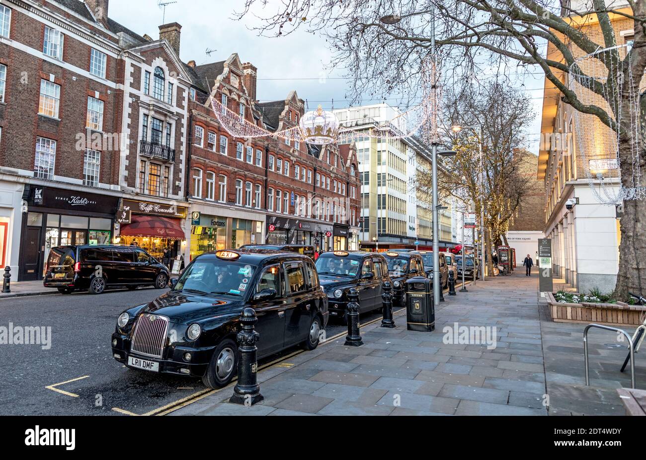 Christmas In The Kings Road At Night London UK Stock Photo