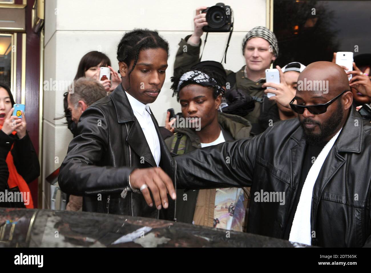 Michael B Jordan, A$AP Rocky, and Robert Pattinson at Dior show in