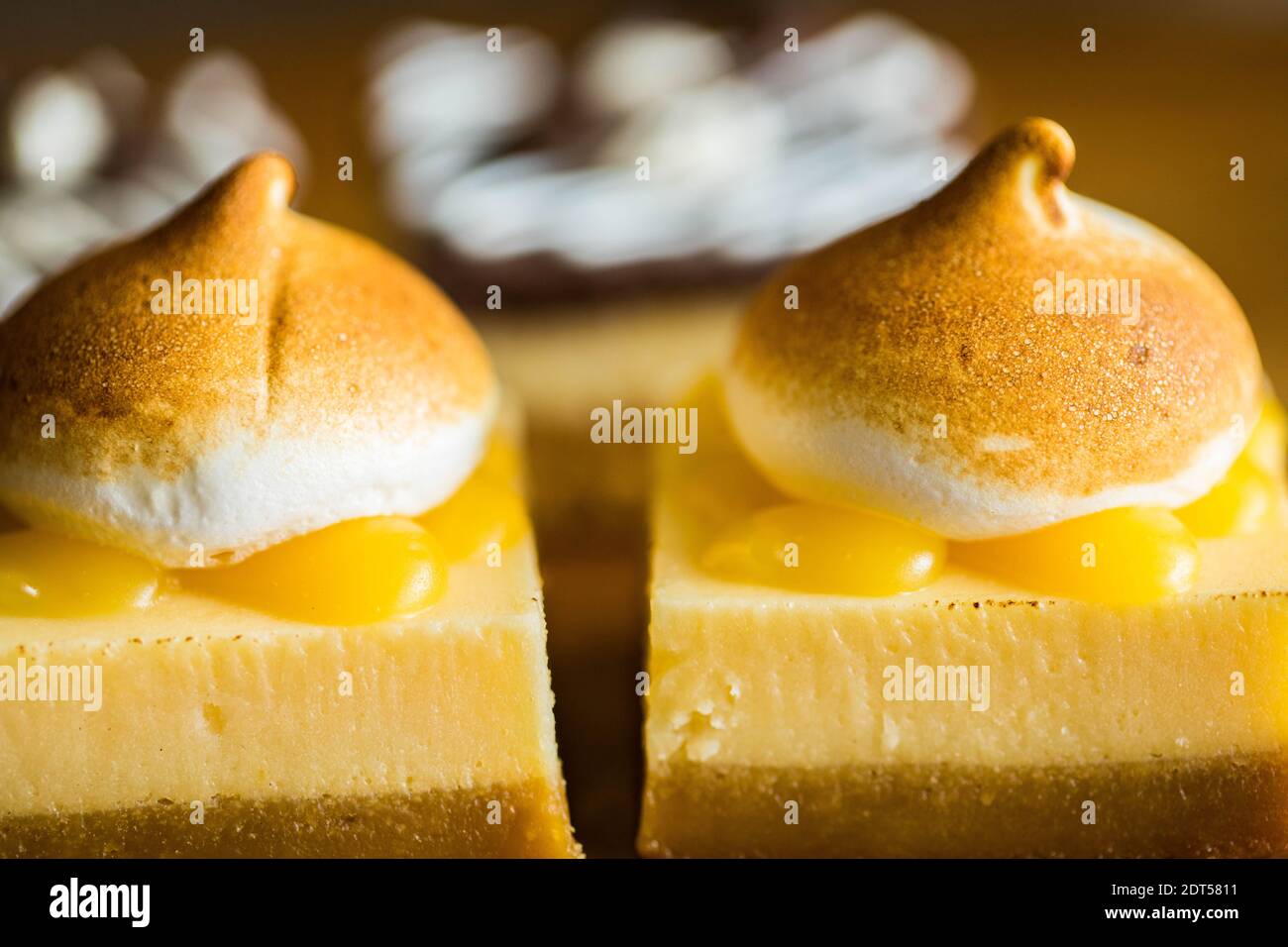 Close up of lemon squares Stock Photo