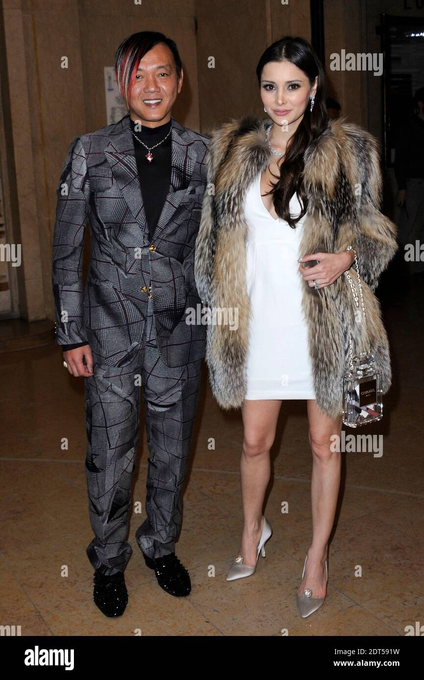 Deborah Valdez-Hung and Stephen Hung attends Stephane Rolland's Spring