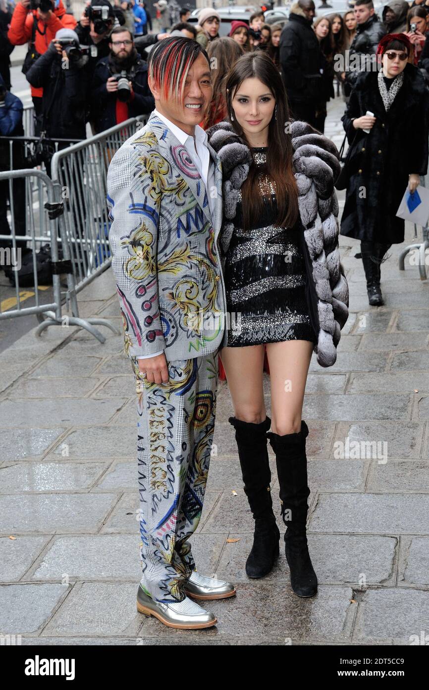 Deborah Valdez-Hung and Stephen Hung arriving at Jean-Paul Gaultier's