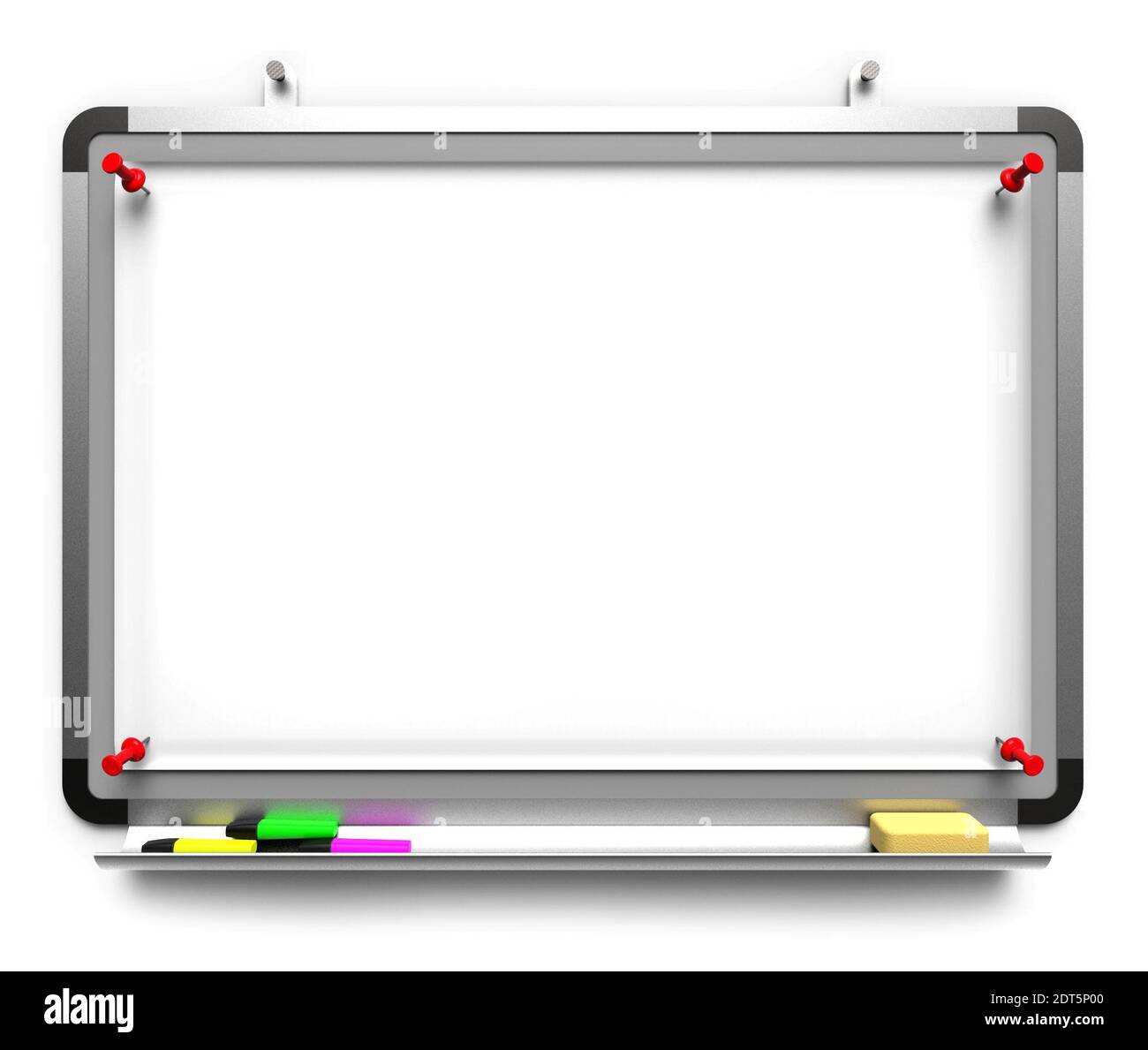 Flat Design Whiteboard Vector in Wooden Cabinet Background Stock