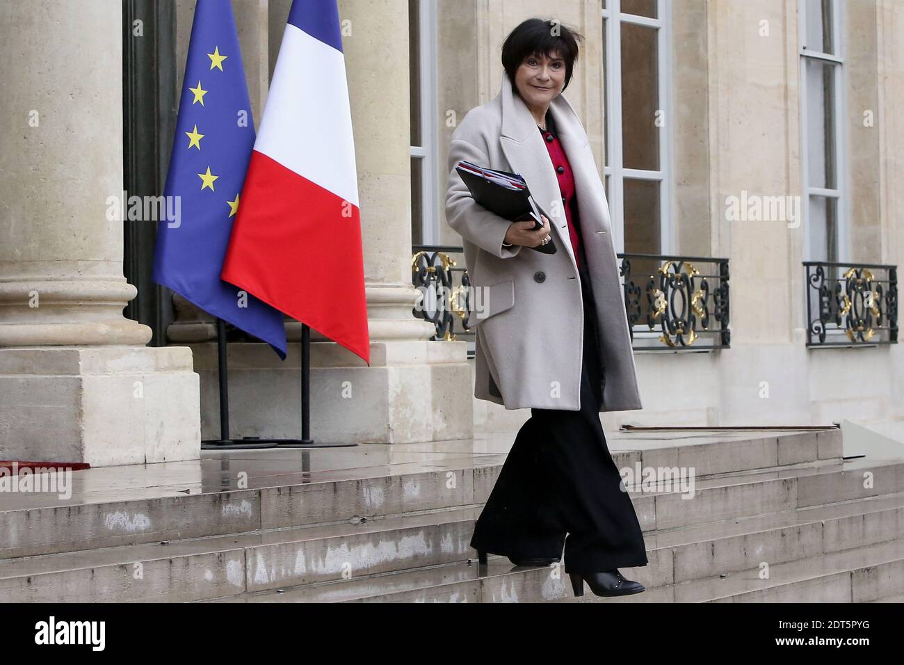 Junior Minister for Disabled People Marie-Arlette Carlotti leaves the Elysee presidential Palace after the weekly cabinet meeting, in Paris, France on junuary 29, 2014. Photo by Stephane Lemouton/ABACAPRESS.COM Stock Photo