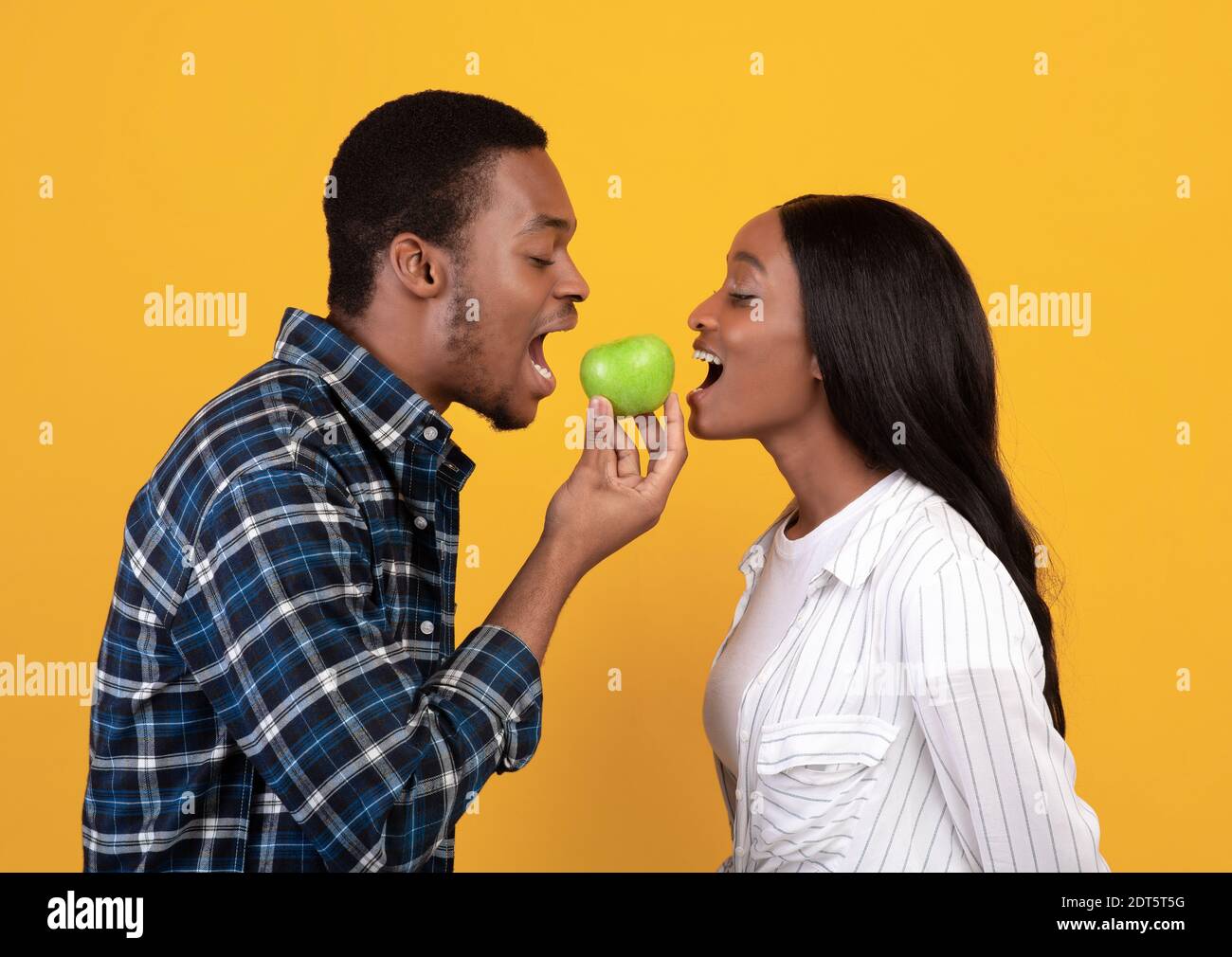 Healthy eating, romance together and modern vegetarianism Stock Photo