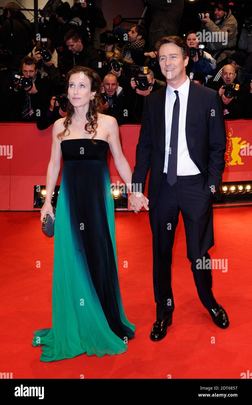US actor Edward Norton and his wife Shaune Robertson attending the Opening Ceremony during the 64th Berlinale, Berlin International Film Festival in Berlin, Germany, on February 06, 2014. Photo by Aurore Marechal/ABACAPRESS.COM Stock Photo