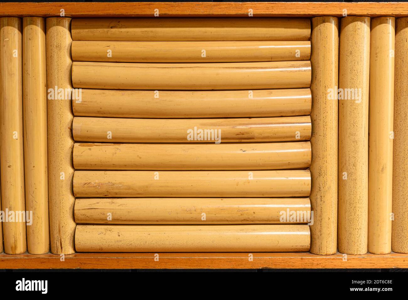 Horizontal wooden slatted bamboo texture Stock Photo Alamy