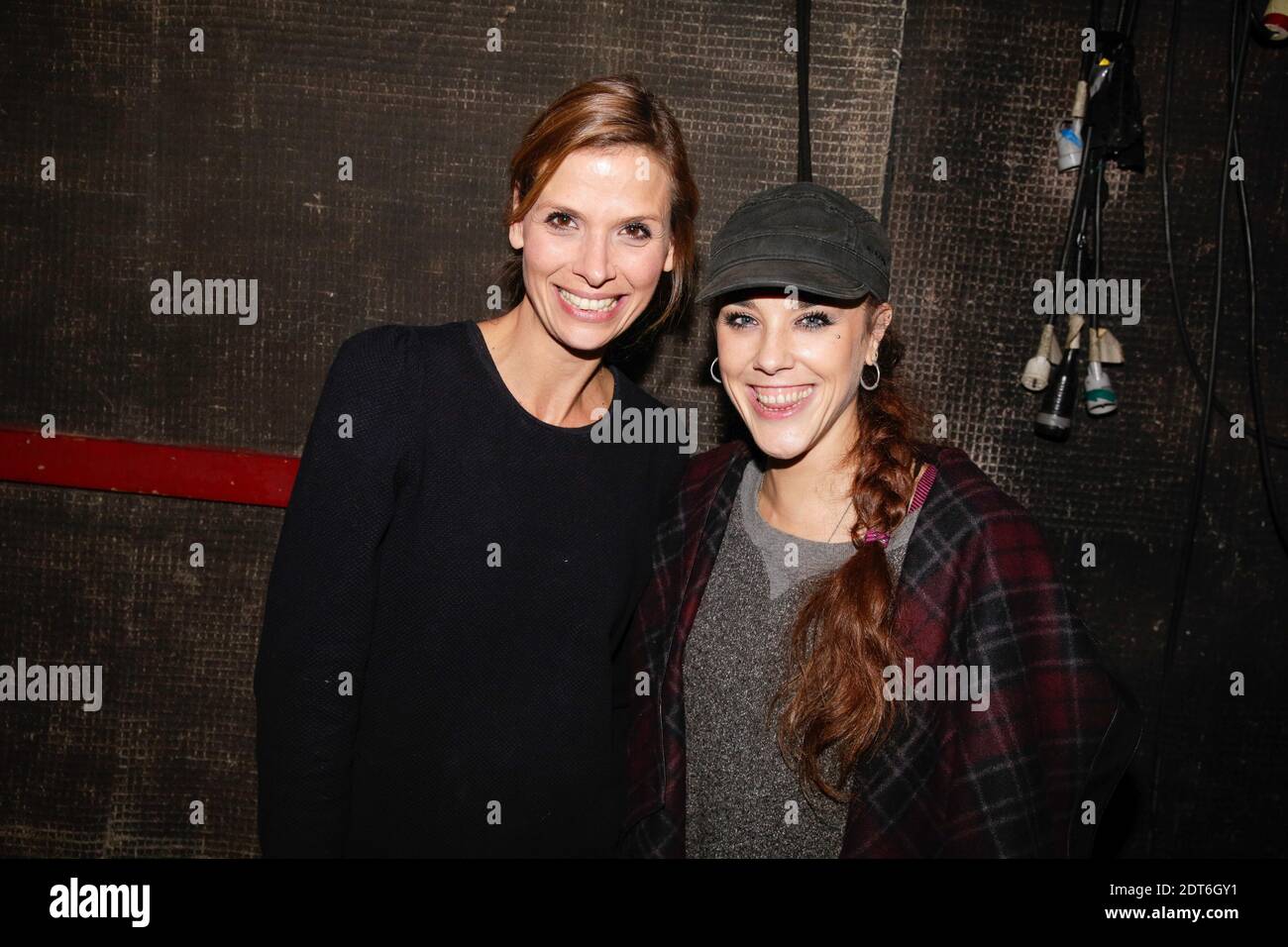 Olga Sekulic and Zaz attending the premiere of 'Jupe Obligatoire' held at ' Theatre du petit Gymnase' in Paris, France on February 10, 2014. Photo by  Jerome Domine/ABACAPRESS.COM Stock Photo - Alamy