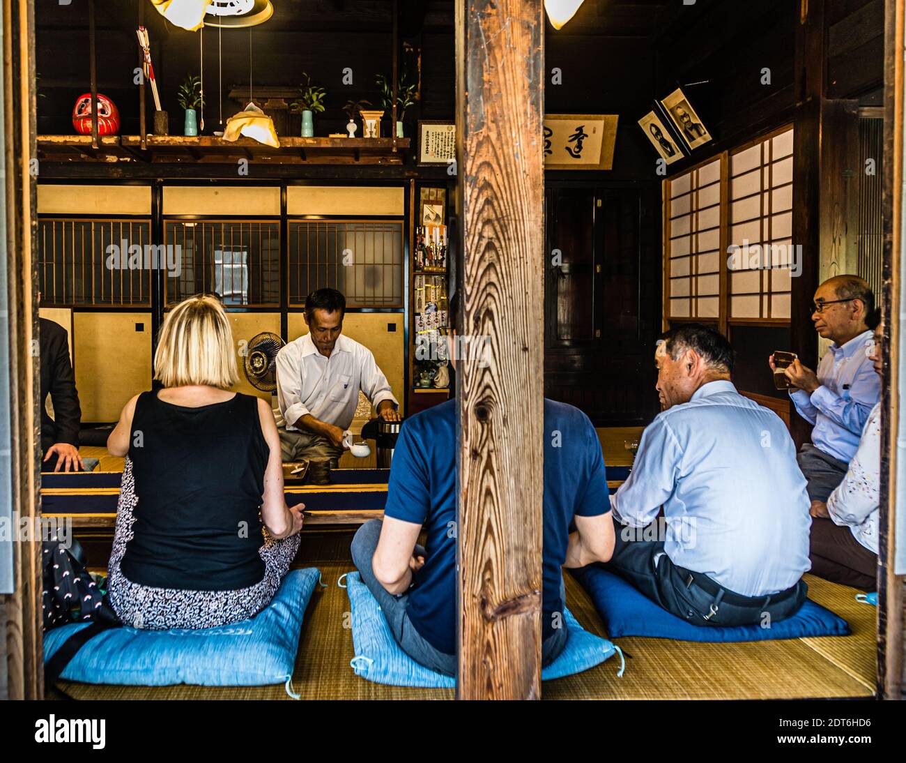 Tasting-Ceremony of Green Tea in Shizuoka, Japan Stock Photo