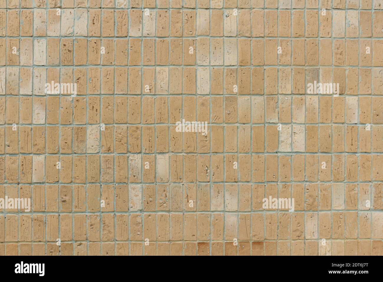 Horizontal brick wall texture (light brown). Stock Photo