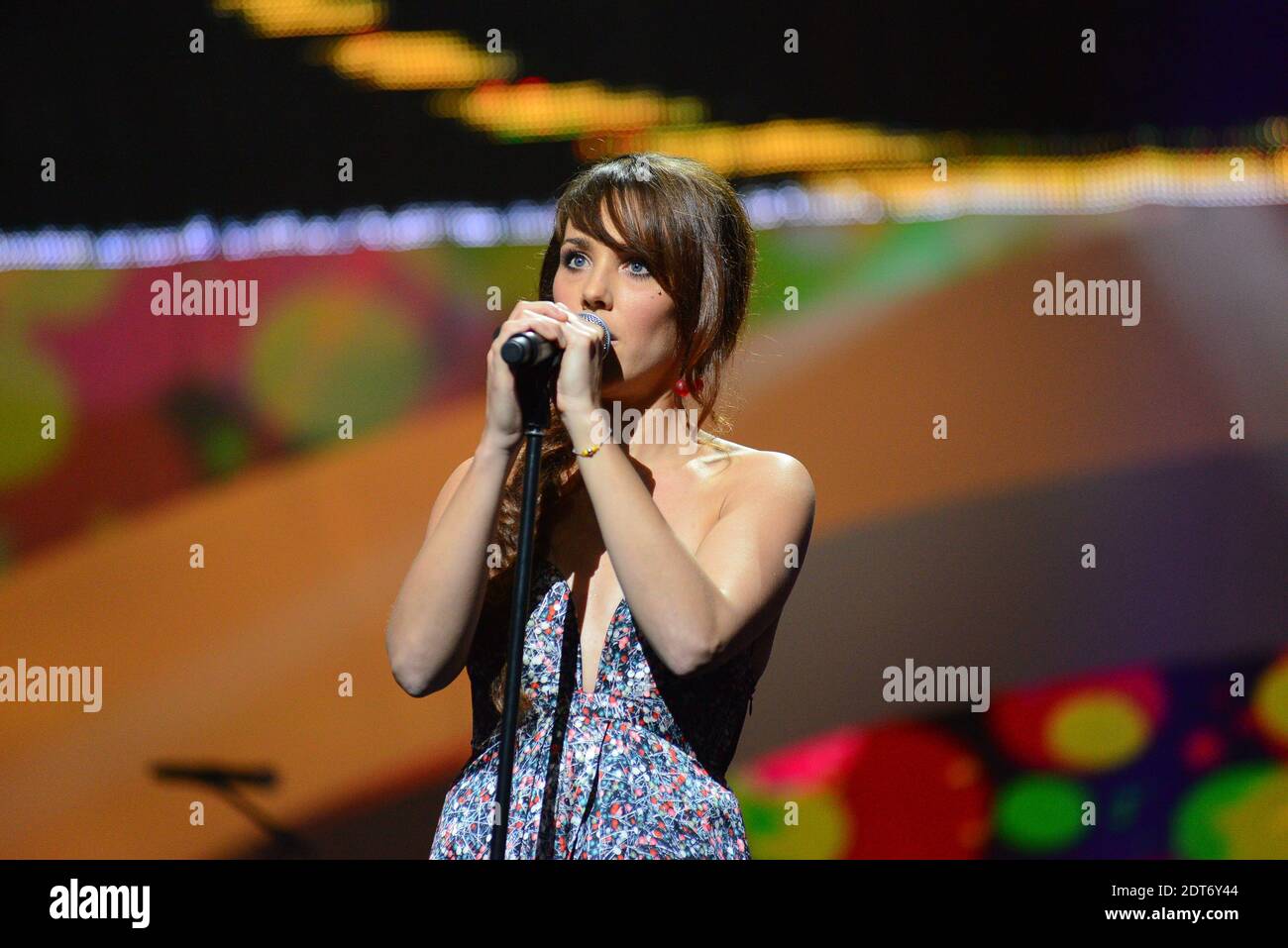 Zaz during the 29th Victoires de la Musique ceremony held at the Zenith Hall in Paris, France on February 14, 2014. Photo by NIcolas Briquet/ABACAPRESS.COM Stock Photo