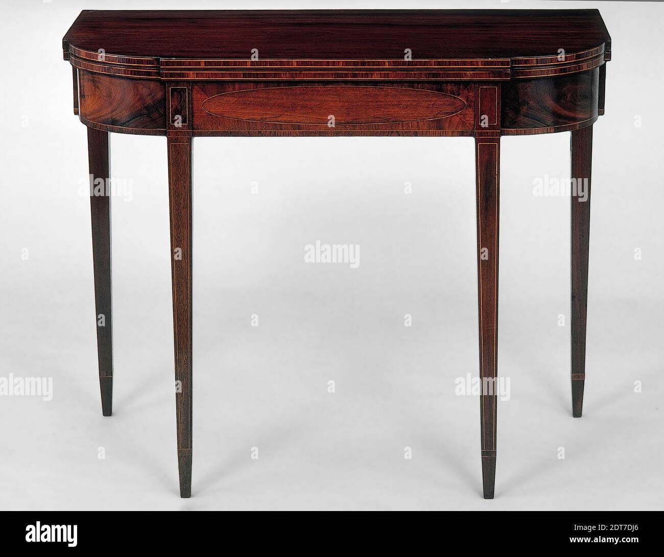 Boston Hepplewhite Cherry Card Table with Inlaid Woods Boston Hepplewhite Cherry Card Table with Inlaid Woods