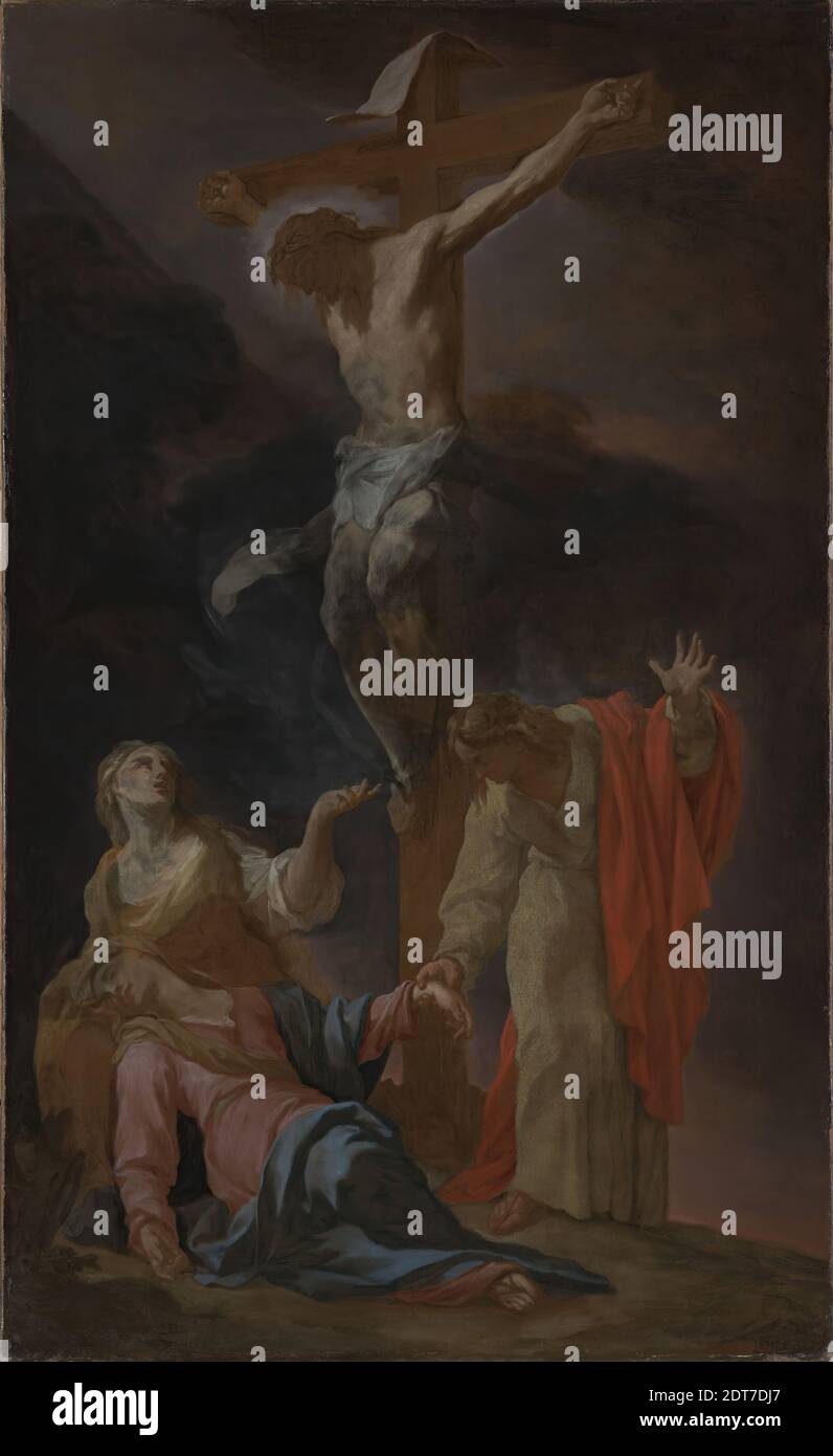 Artist: Francesco Trevisani, Italian, Rome, 1656–1746, The Crucifixion, ca. 1715–20, Oil on canvas, unframed: 99 × 60.3 cm (39 × 23 3/4 in.), On view, Italian, Rome, 17th century, Paintings Stock Photo