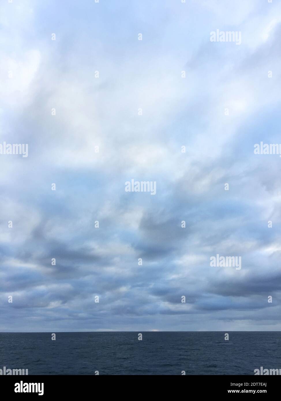 Overcast day at the Southern Pacific Ocean in subantarctic New Zealand, New Zealand Stock Photo