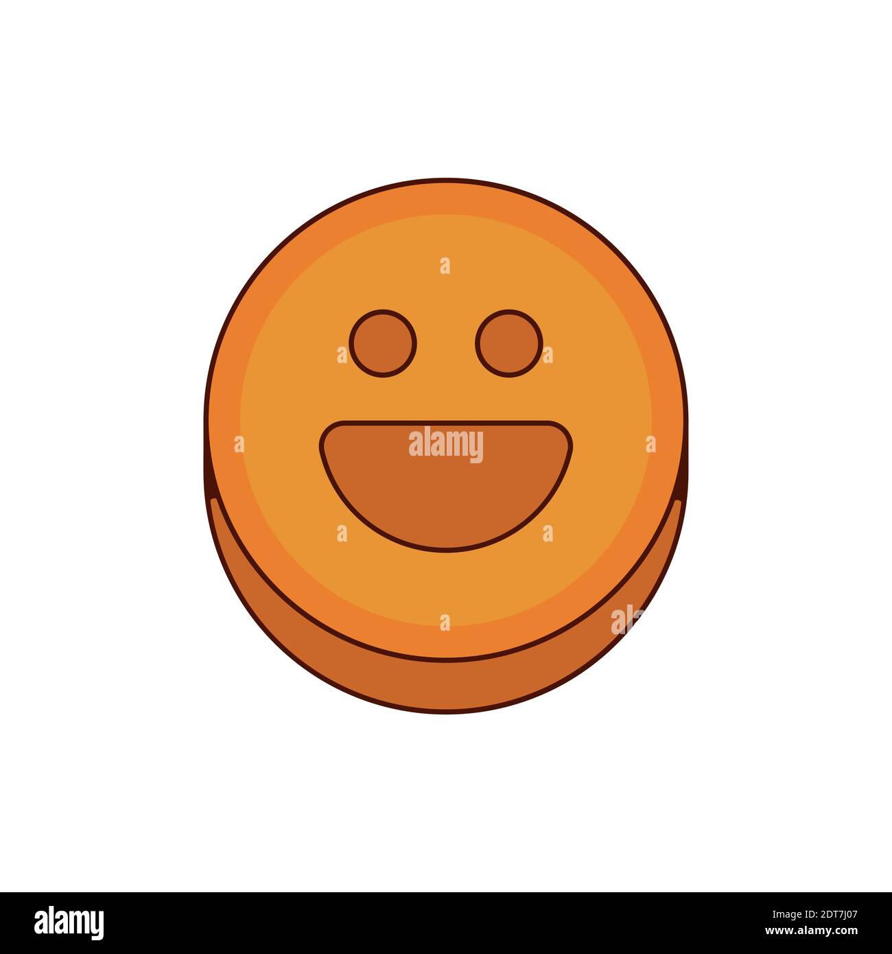 Ecstasy pill with orange smiley face symbol isolated Stock Vector Image