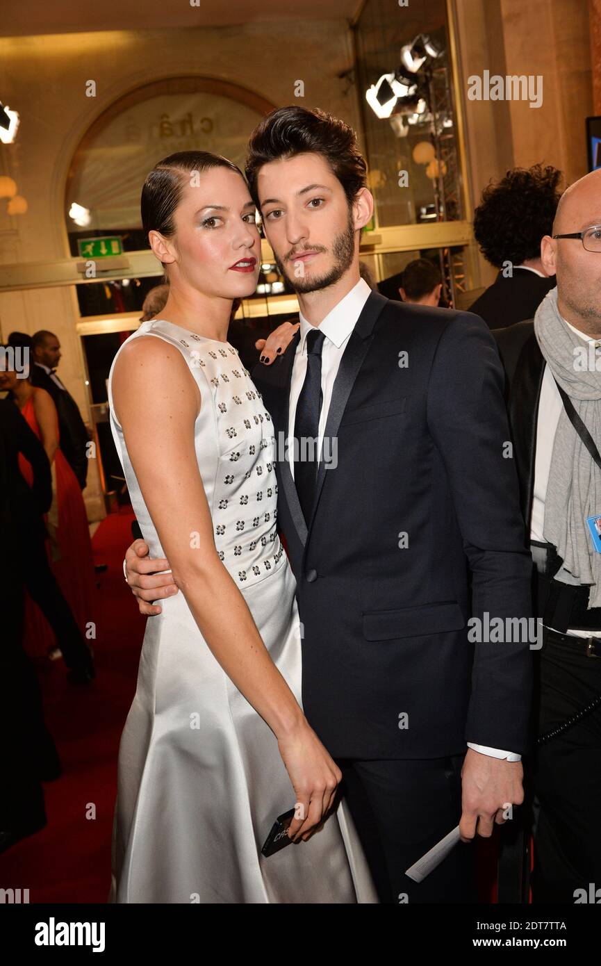 Natasha Andrews and Pierre Niney arriving at the 39th Annual Cesar Film ...