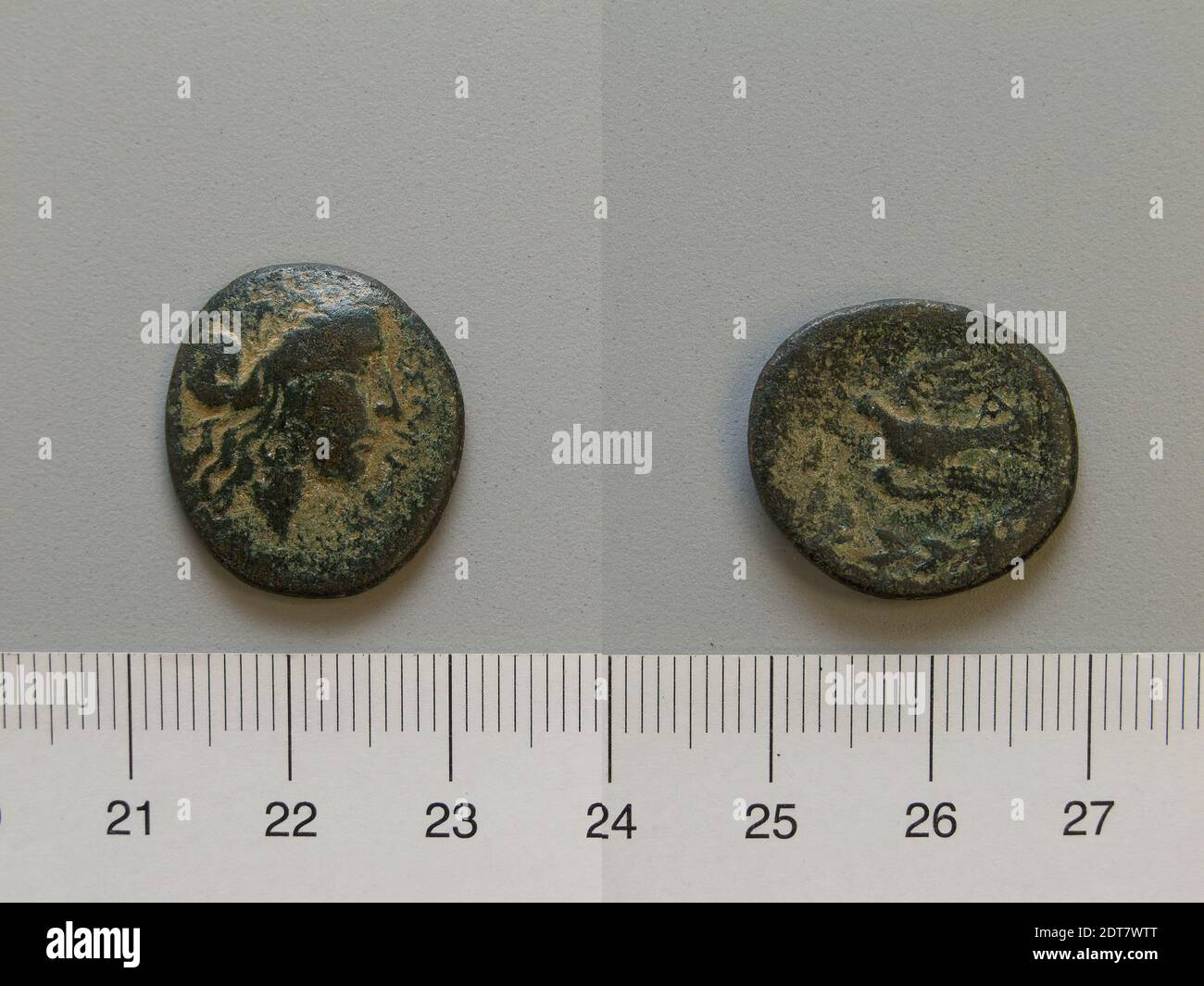 Mint: Cassope, Coin from Cassope, 342–325 B.C., Copper, 4.98 g, 3:00, 21 mm, Made in Cassope, Epiri, Greek, 4th century B.C., Numismatics Stock Photo