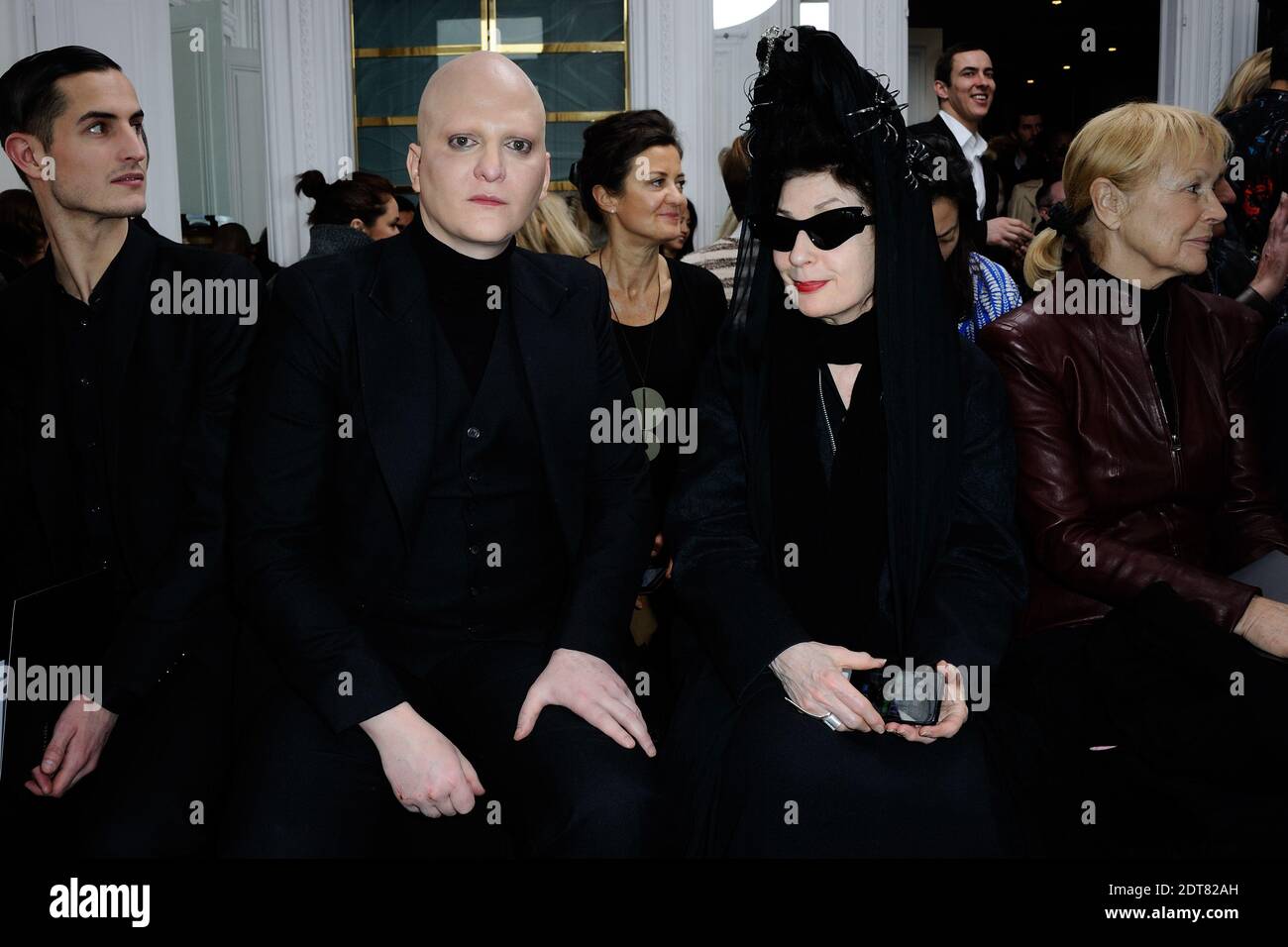 Ali Mahdavi and Diane Pernet attending Jean-Claude Jitrois's Fall-Winter 2014/2015 Ready-To-Wear collection show held at the designer's headquarters in Paris, France on March 01, 2014. Photo by Aurore Marechal/ABACAPRESS.COM Stock Photo