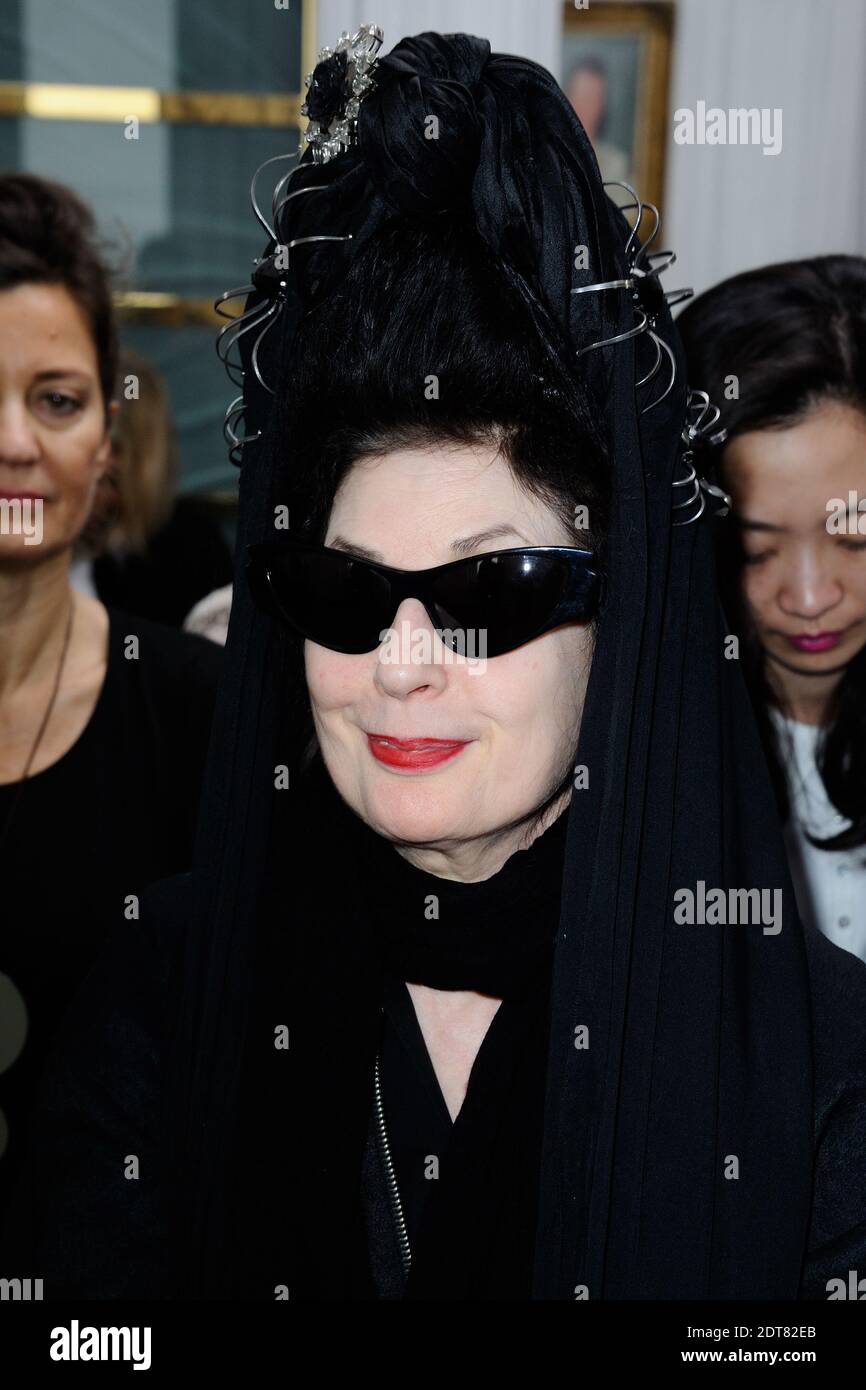 Diane Pernet attending Jean-Claude Jitrois's Fall-Winter 2014/2015 Ready-To-Wear collection show held at the designer's headquarters in Paris, France on March 01, 2014. Photo by Aurore Marechal/ABACAPRESS.COM Stock Photo