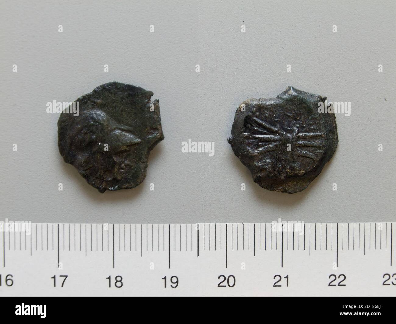 Ruler: Leucon IIMint: Panticapaeum, Coin of Leucon II from Panticapaeum, 250–220 B.C., Copper, 4.92 g, 12:00, 20.5 mm, Made in Panticapaeum, Greek, 3rd century B.C., Numismatics Stock Photo