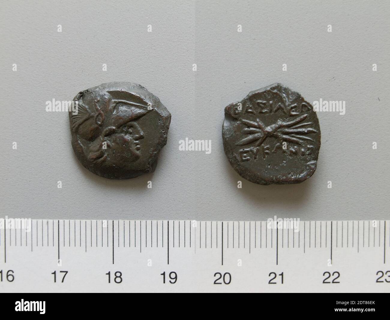 Ruler: Leucon IIMint: Panticapaeum, Coin of Leucon II from Panticapaeum, 250–220 B.C., Copper, 5.06 g, 9:00, 20.5 mm, Made in Panticapaeum, Greek, 3rd century B.C., Numismatics Stock Photo