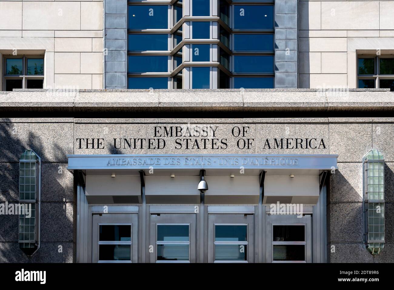 The Embassy of the United States of America building is shown in Ottawa, Canada Stock Photo