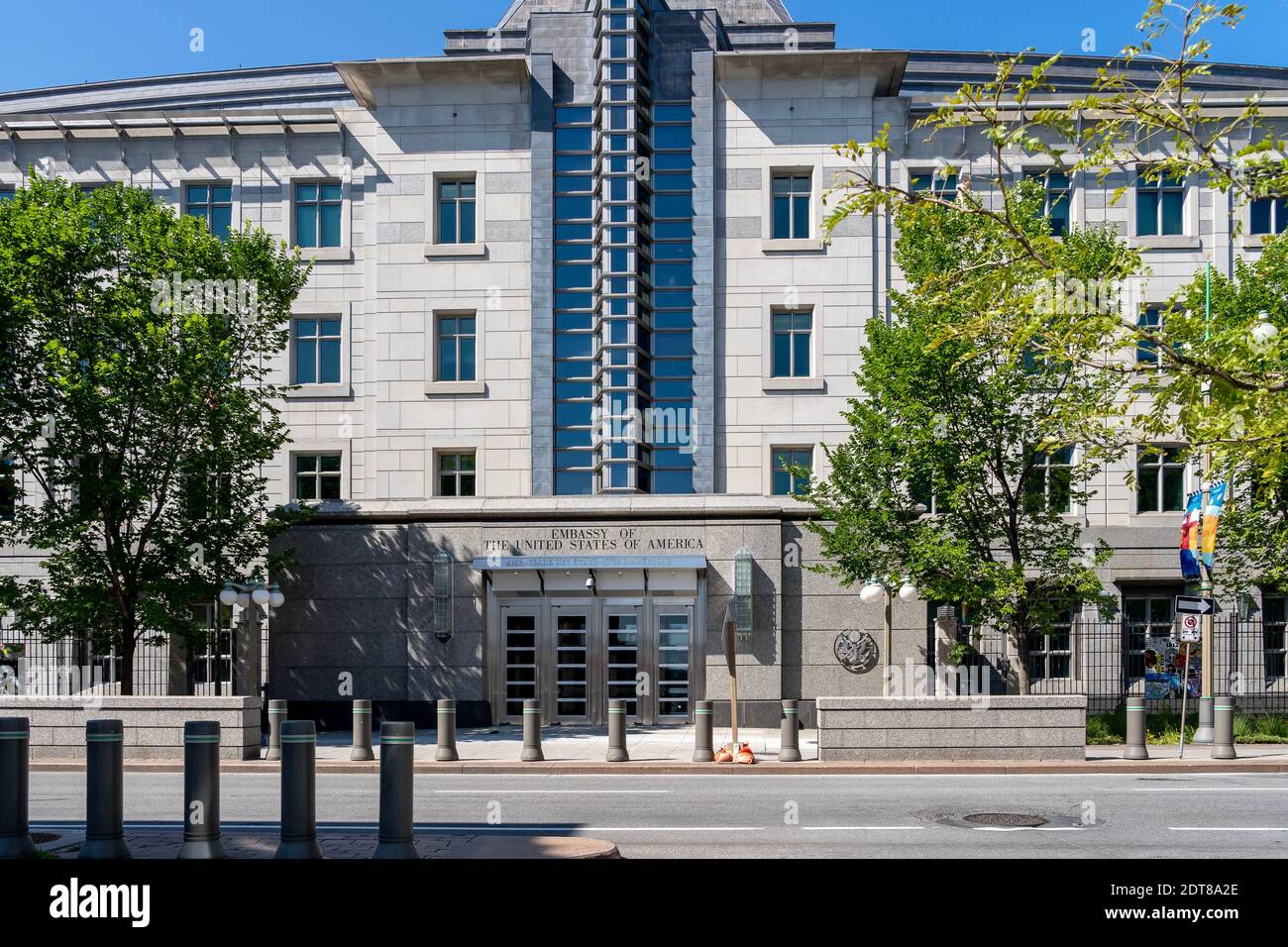 The Embassy of the United States of America building is shown in Ottawa, Canada Stock Photo