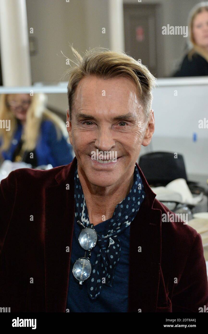 Designer Wolfgang Joop backstage before Wunderkind Fall-Winter 2014