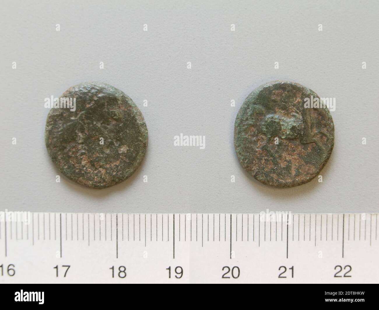 Mint: Elis, Coin from Elis, 271–191 B.C., Copper, 4.20 g, 1:00, 19 mm, Made in Elis, Elis, Greek, 3rd–2nd century B.C., Numismatics Stock Photo