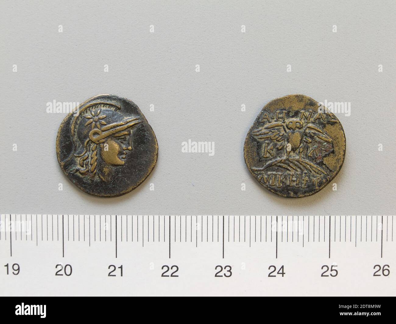 Mint: Pergamum, Coin from Pergamum, 200–133 B.C., Copper, 3.03 g, 12:00, 20 mm, Made in Pergamum, Mysia, Greek, 2nd century B.C., Numismatics Stock Photo