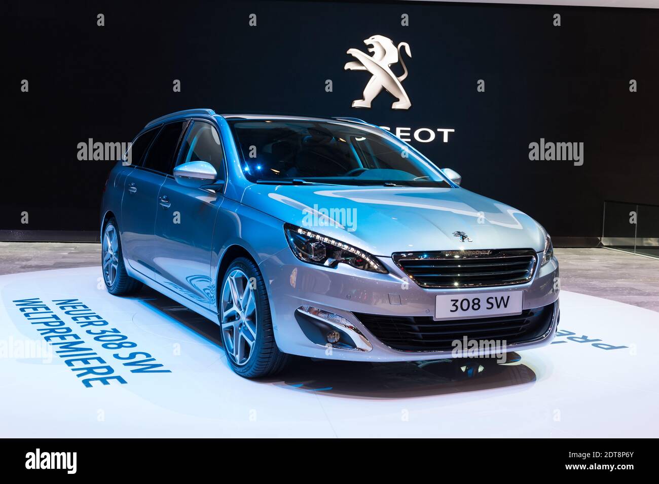 Peugeot 308 SW World Premiere during the 83rd International Geneva Motor  Show, in Geneva, Switzerland on March 4, 2014. Photo by  Loona/ABACAPRESS.COM during the 83rd International Geneva Motor Show, in  Geneva, Switzerland
