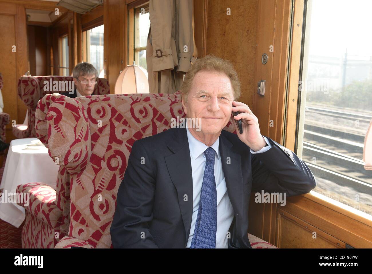 Robert Namias seen on board the 'Orient Express' train, for the presentation of the exhibition 'Once Upon A Time The Orient Express' ('Il Etait Une Fois l'Orient Express') in Paris, France on March 13, 2014. The exhibit will be held at the Institut du Monde Arabe from April 3rd to the end of August. Photo by Ammar Abd Rabbo/ABACAPRESS.COM Stock Photo
